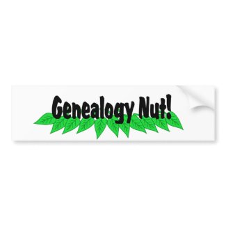 Genealogy Nut bumpersticker