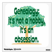 Genealogy Obsession Room Sticker