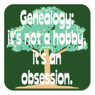 Genealogy Obsession Sticker