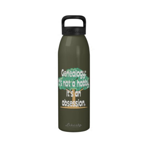 Genealogy Obsession Water Bottle