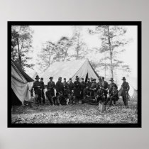 General Ambrose Burnside and Staff 1862 Poster