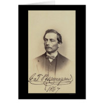 General Beauregard Signed Card 1867