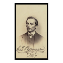 General Beauregard Signed Card 1867 posters