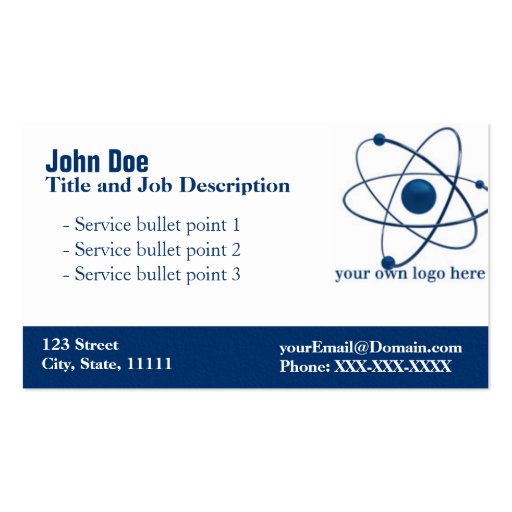 General Blue Elegant Business card (front side)