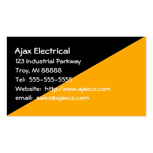General Business Card Black and Gold (front side)