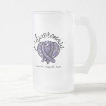 General Cancer Awareness Mosaic Heart Coffee Mug