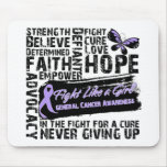 General Cancer Collage - Fight Like a Girl mousepads