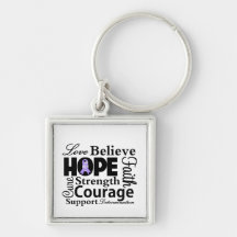 General Cancer Collage of Hope Keychain
