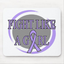 General Cancer Fight Like A Girl Circular Mousepads
