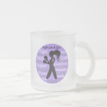 General Cancer Fight Like A Girl Collage Coffee Mugs