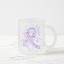 General Cancer Fight Like a Girl Flourish Mug