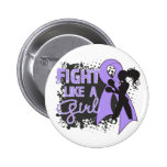General Cancer Fight Like A Girl Grunge buttons