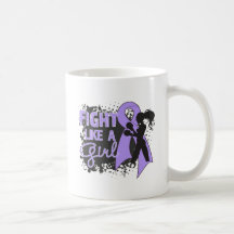 General Cancer Fight Like A Girl Grunge Coffee Mugs