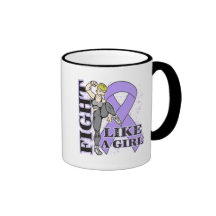 General Cancer Fight Like A Girl Kickin Butt Coffee Mugs