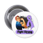 General Cancer Fight Strong Rosie Riveter buttons