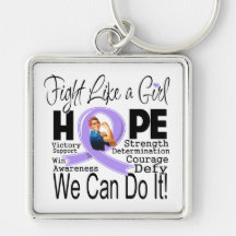 General Cancer Fight We Can Do It Keychains