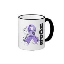 General Cancer Floral Hope Ribbon Mugs