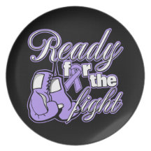 General Cancer Gloves Ready For The Fight Party Plates