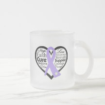 General Cancer Heart Ribbon Collage Mug