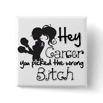 General Cancer Hey You Picked The Wrong Bitch Pins