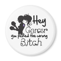 General Cancer Hey You Picked The Wrong Bitch Magnets
