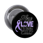 General Cancer Hope Love Cure Button