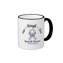 General Cancer Hope Strength Love Coffee Mugs