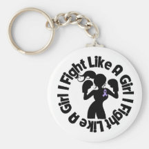 General Cancer I Fight Like A Girl Pose Key Chains