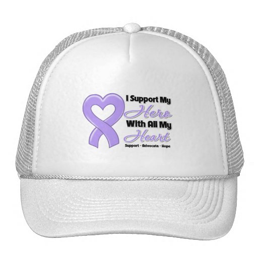 General Cancer I Support My Hero With All My Heart Mesh Hats