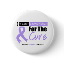 General Cancer I Wear Lavender For The Cure buttons by giftsforawareness General Cancer I Wear Lavender For The Cure buttons