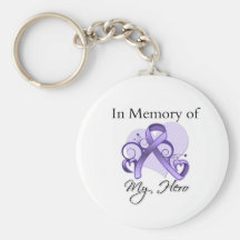 General Cancer In Memory of My Hero Keychains