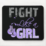 General Cancer Ribbon Gloves Fight Like a Girl mousepads