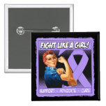 General Cancer Rosie Riveter - Fight Like a Girl buttons