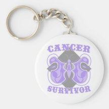 General Cancer Survivor Butterfly Key Chain