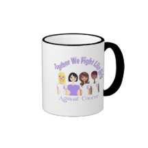 General Cancer Together We Fight Like Girls Mugs