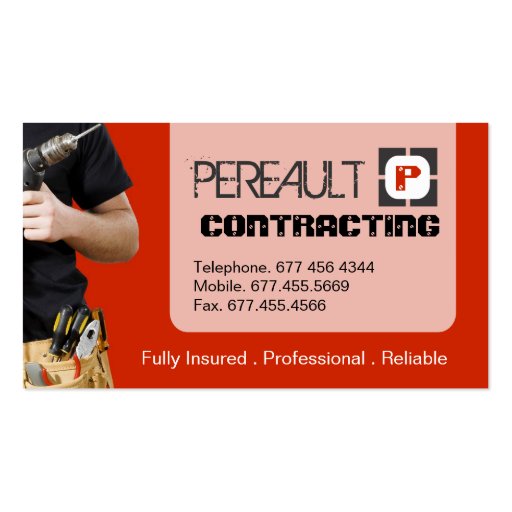 GENERAL CONTRACTOR BUSINESS CARD (front side)