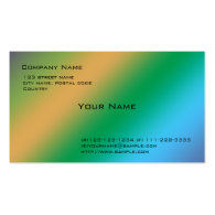 general cool colors business card template