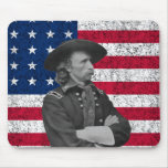 General Custer and The American Flag Mousepads