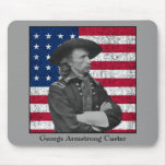 General Custer and The American Flag Mousepad