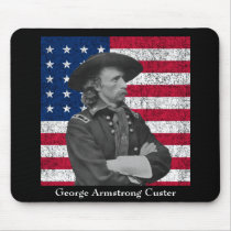 General Custer and The American Flag Mousepad