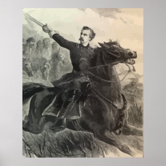General Custer on Horeseback print