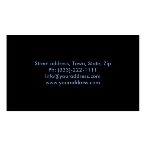 General Dentist Business Card (back side)