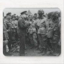 General Dwight D. Eisenhower with Paratroopers Mouse Pad