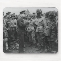 General Dwight D. Eisenhower with Paratroopers Mouse Pad