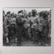 General Dwight D. Eisenhower with Paratroopers Posters