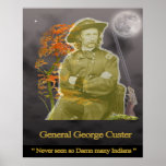 General George Custer Ghost funny Poster