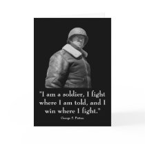 General Patton and quote Greeting Cards