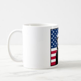 General Patton and the American Flag mug