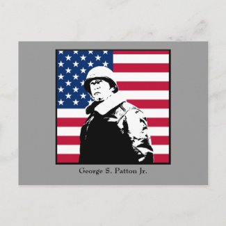 General Patton and the American Flag postcard
