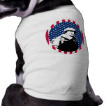 General Patton with American Flag Frame Doggie Shirt
